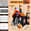 Large Halloween Inflatable Archway with LED Lights - Haunted House Ghost Pumpkin Tunnel