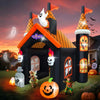 Large Halloween Inflatable Archway with LED Lights - Haunted House Ghost Pumpkin Tunnel