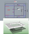 Inflatable Floating Swimming Pool Inflatable Dock Floating Platform 13x10ft Inflatable Sea Pool with Net for Yachts & Boatss
